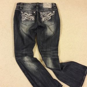 MissMe Jeans Mid-Rise Easy Boot Cut - Size 27